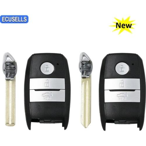New Replacement 3 Button Smart Car Key Housing Cover Remote Key Shell Case Fob for Kia K3 K5+ with Uncut Blade
