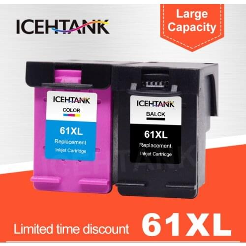 ICEHTANK Compatible Ink Cartridge Replacement For HP 61 XL Deskjet 1000 1050 1055 2000 2050 2512 3000 J110a Printer Cartridges