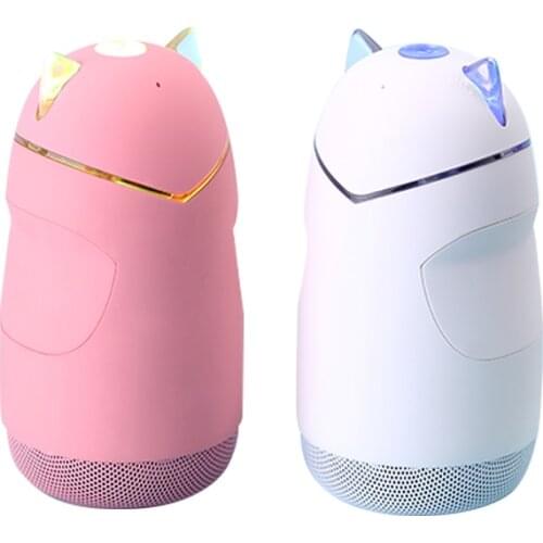 Super Bass Wireless Mini Bluetooth Portable Cat Shape speaker TF Card AUX Cable LED Light Music Play Speaker