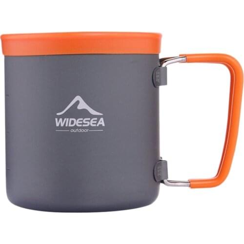 Top!-WIDESEa Camping Aluminum Cup Outdoor Mug Tourism Tableware Picnic Cooking Equipment Tourist Trekking Hiking