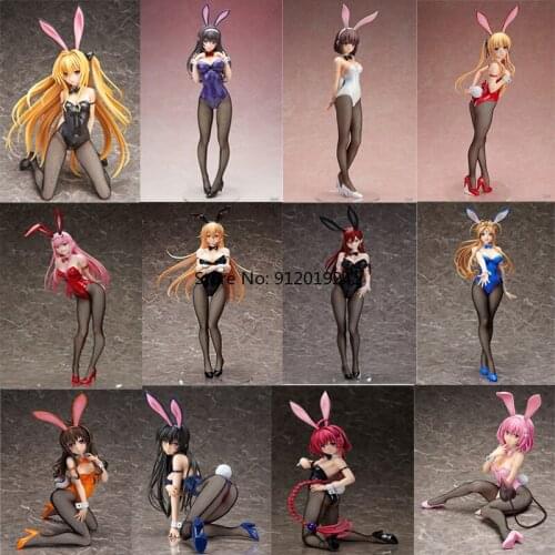 Japan Bunny Girl figure To Love-Ru MOMO BELIA DEVILUK Eve Darkness Yui Kotegawa Bunny Sexy girls Anime PVC Action Figures toys