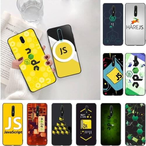 YJZFDYRM NodeJS JavaScript Painted Phone Case For Oppo A5 A9 2020 A5S Reno2 z Renoace 3pro Realme5Pro