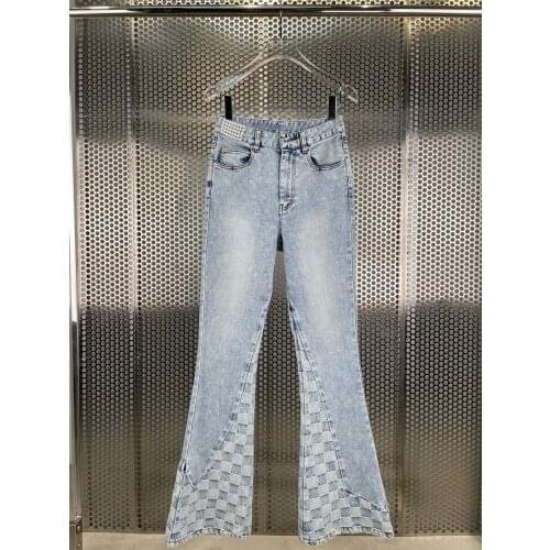 High 2021SS Summer Quality Women Patchwork Denim Pants Female Flare Jeans For Ladies Ddxgz2v 5.19