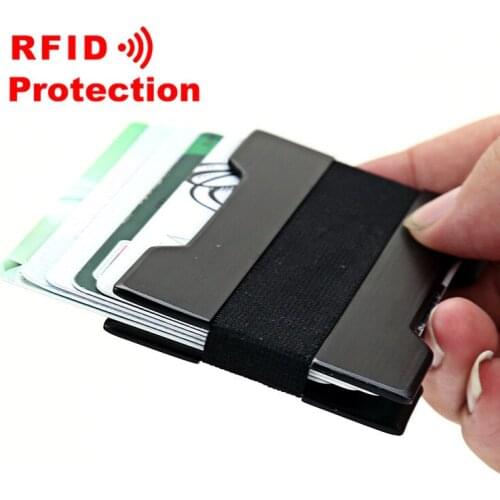 2019 New Thin Alloy Card Bag for Men Lady Metal Credit Card Holder Slim RFID Blocking Minimalist Card Wallet Money Case