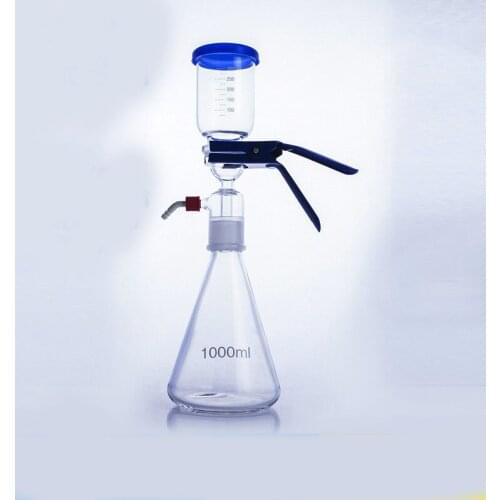 500ml sand core filter device thicken glass solvent filter with PBT pump mouth export type