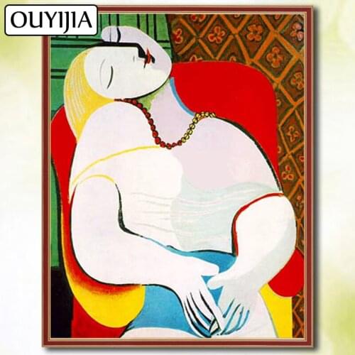 5D DIY Diamond Painting Picasso OUYIJIA Abstract Character Full Square Embroidery For Sale Picture Of Rhinestones Diamond Mosaic