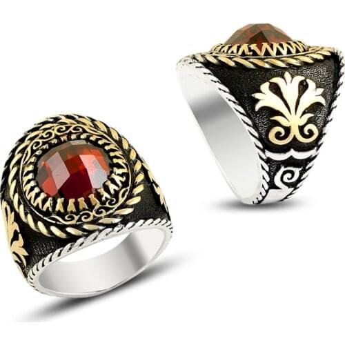 925 Silver Huge Handmade Historical Ottoman Ring for Men