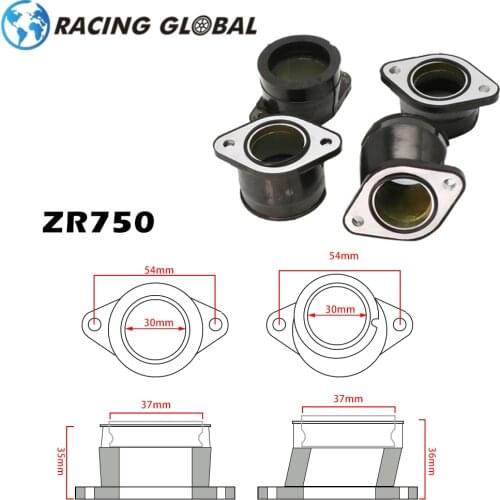 ALCON-Racing Carburetor Interface Manifold Adapter Joint Boots Set For Kawasaki ZR750 Zephyr ZR-7S ZR-7 Z750 GT