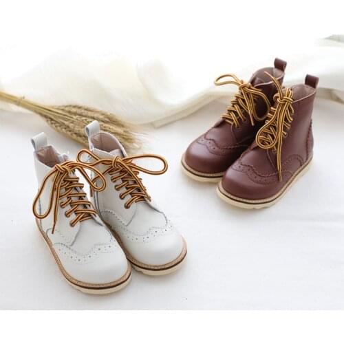 New Genuine Leather Children riding boots High quality Craft Baby boots Non-slip fashion Boys Girls boots kids shoes