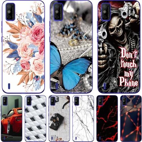 Phone Bags & Cases For Tecno Spark Go 2020 6.52 inch Cover Soft Silicone Fashion Marble Inkjet Painted Shell Bag