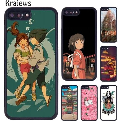 Krajews Anime Spirited Away Studio Ghibli Phone Case For iPhone 5 6S 7 8 plus 11 12 Pro X XR XS Max Samsung Galaxy S7 S8 S9 S10