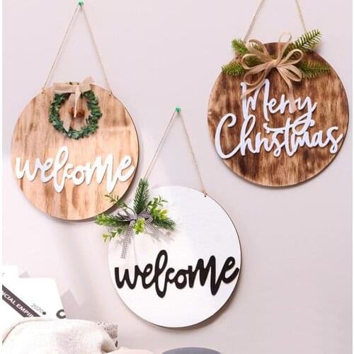 Wooden Welcome Sign Farmhouse Porch Door Wall Decorations Plates Thanksgiving Front Porch Decor House Decorations