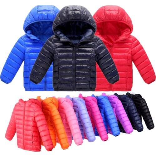 Childrens Outerwear&coat Boys Girls Cold Winter Warm Jacket Hooded Coat Children Cotton-Padded Clothes Boy Down Jacket