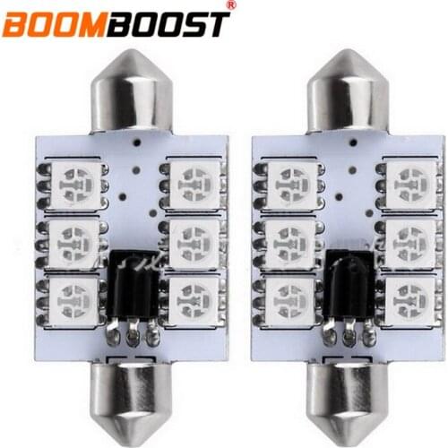 41mm Festoon light Car LED Dome Reading Light DC12V 6 LED Bulb 5050 SMD Car double pointed light