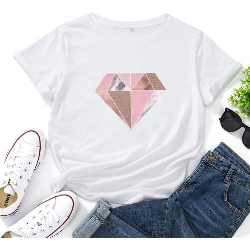 Beautiful Geometry Print Tshirt Women Simple Wild 90s Girls T-shirt Harajuku Tops Tee Women T Shirt Cute Graphic Tshirt Female