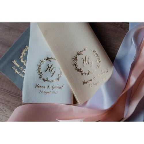 Customized Wedding birthday party napkins DINNER mit Namen Bedruckte Servietten Hochzeit Personalized Bridal shower