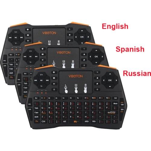 3 Language Keyboard 2.4G Wireless Keyboard Russian Spanish English Version For PC Android TV Raspberry Pi for Orange Pi