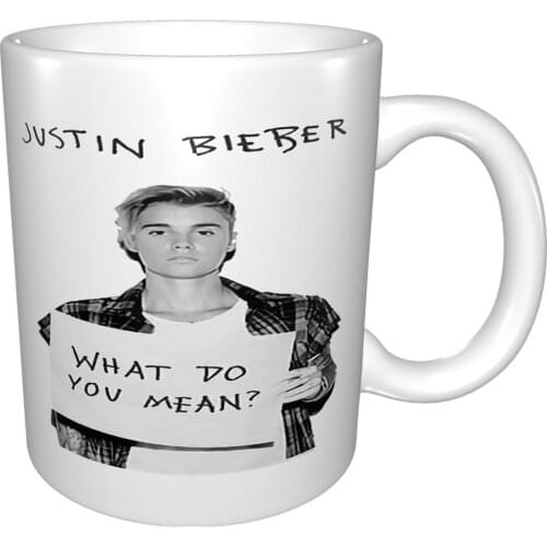 Justin Bieber Means Mug Coffee Cup Coffee Mug Mug With Lid Gundam Mug With Lid