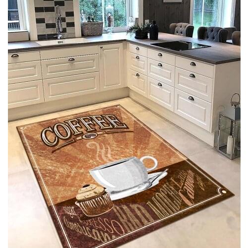 Brown color tea meal fruit drink patterned kitchen rug modern carpet rug personalized gift free shipping kitchen grey runner