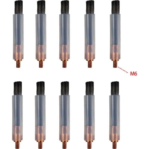 M6/M8 /M8 Polishing Brush Head for Stainless Steel Weld Bead Processor Welding Seam Cleaner with 10pcs Brush Head