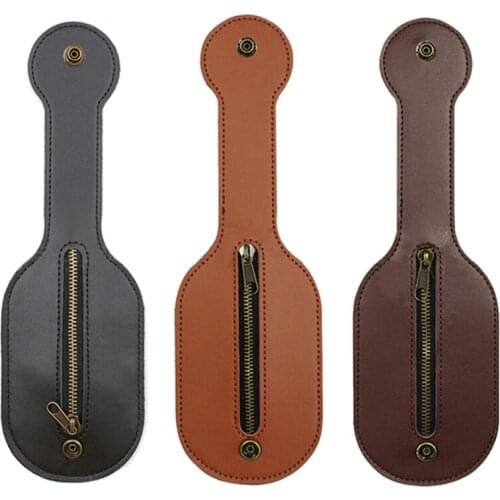 Men Women Mini Faux Leather Coin Change Purse Rustic Vintage Utility Self-Defense Wallet Anti-Lost Belt Waist Bag