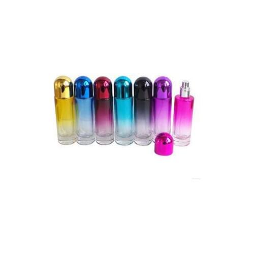 Small Refillable Empty Glass Bottle Applicator 20ml Colorful glass Mini Refillable Perfume Atomizer Bottle Atomizer Spray10pc