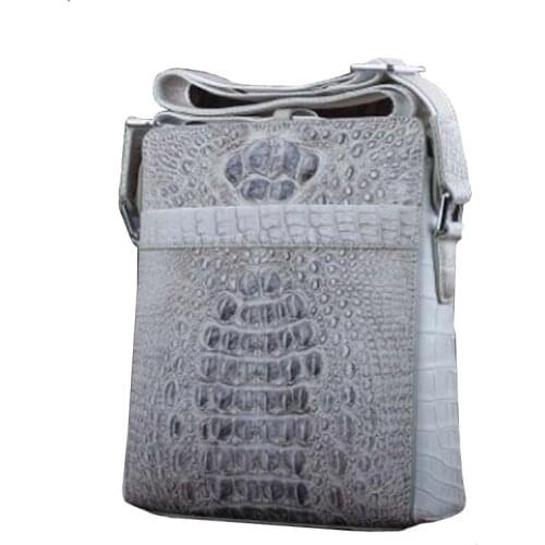 Ourui true new crocodile male One shoulder aslant package Men Leisure travel crocodile leather bag