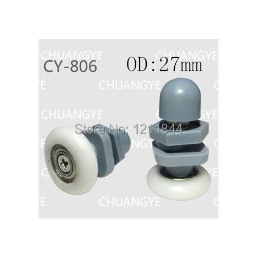 OD:27mm nylon shower door pulley glass shower room pulley tempered glass hardware