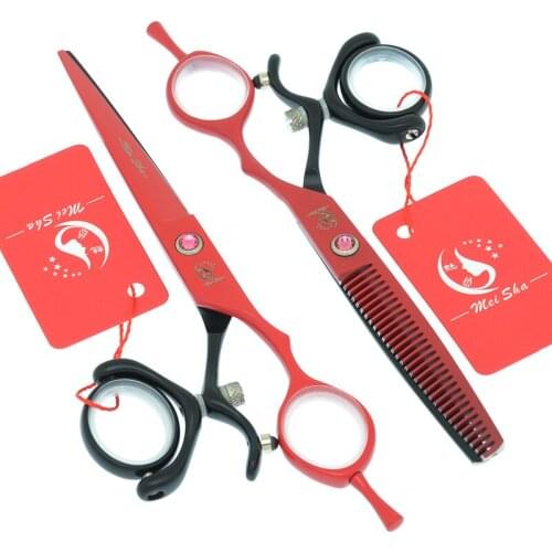 Meisha 6 inch Swivel Thumb Barber Scissors Professional Sharp Edge Hair Salon Cutting Shears Hairdressing Thinning Razors A0119A