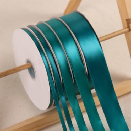 Peacock Green Ribbon 100 Yards/Roll Polyester Ribbons Wedding Party Christmas Home Decoration Cake Gift Box Wrap DIY Accessories