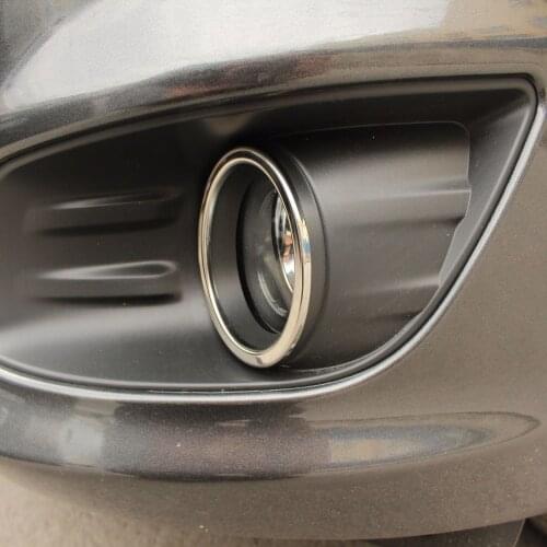 For Ford Courier 2014-2017 Front Fog Frame Chrome Accessory 2 Piece Set Chrome Styling Accessory Stainless Steel Does Not Tarnish