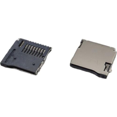 50pcs Micro SD card socket TF connector Adapter Automatic Push Push Type outside weld copper shell tape n reel Free shipping