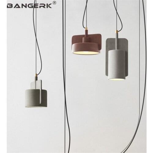 Nordic Design Loft Industrial Pendant Light LED Vintage Cement Hanging Lamp Dining Room Home Decor Indoor Lighting Fixtures