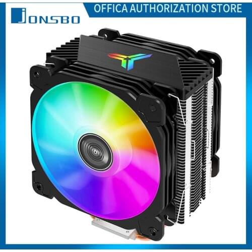 Jonsbo 1000 PLUS CPU Radiator 4PIN 4 Heat Pipe Tower Radiator PWM Intelligent Temperature Control LED Dual Silent Fan INTEL/AMD