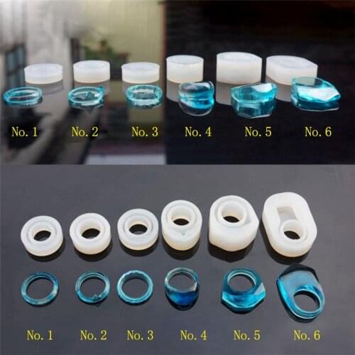 Silicone Mold finger ring mold 6styles Resin Silicone Mould handmade DIY Craft Jewelry Making epoxy resin molds