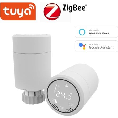 Tuya ZigBee Smart Radiator Actuator Programmable Thermostatic Radiator Valve Temperature Controller Voice Control Google Home