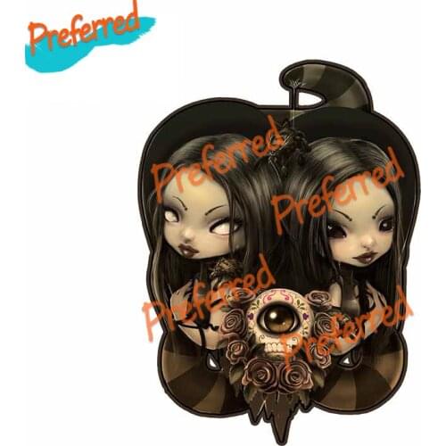 High Quality Mirror Soul Horror Girl Graphics Car Stickers Waterproof Bumper Window Door Decals Vinyl Car Wrap