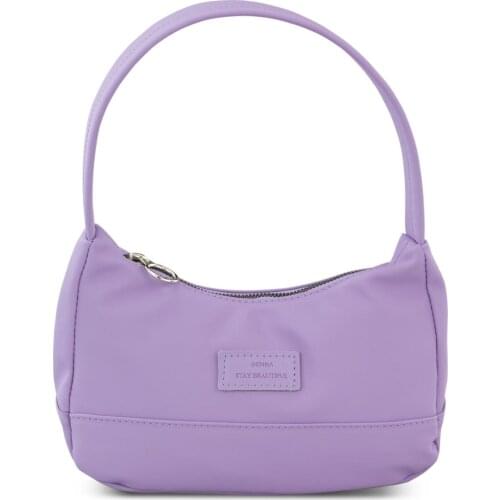 Women Lilac Baguette Bag 197 Luxury Designer Handbag Shoulder Brand Evening Mini