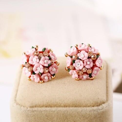Earrings for women boucle d'oreille Brincos crystal Pendientes Mujer 2016 Fashion Flower Earrings Bijoux
