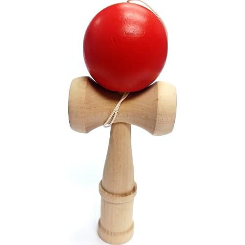 1pc Wooden KENDAMA 17cm Traditional solid JAPAN Toy Outdoor indoor RED COLOUR Birthday Party Favor Pinata Bag Filler Game Gift