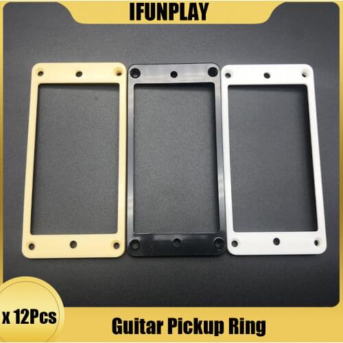 12pcs Plastic Curved Humbucker Pickup Radian Frame Mounting Ring for LP Guitar Electric Guitar 5*3.5mm 3 Color