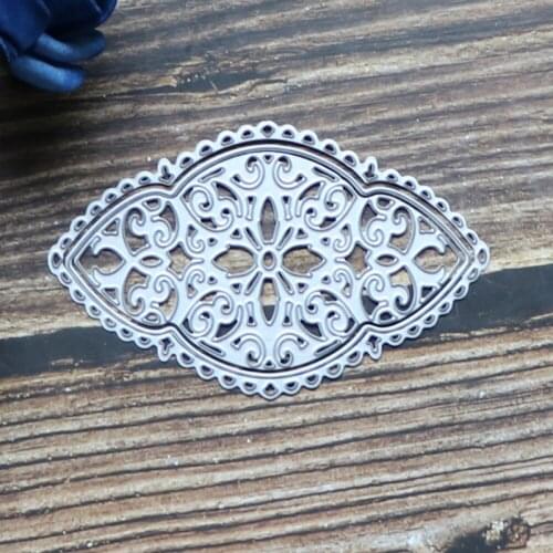 2021 New Lace Diamond Flower Frame Metal Cutting Dies Stencils Scrapbooking DIY Album Paper Cards Making Embossing