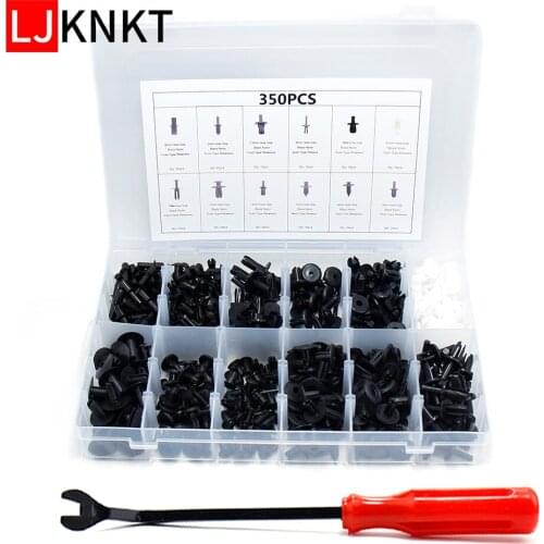 350pcs Fastener Car Bumpe Fender Car Door Trim Panel Clip Bumper 11 species rivet Universal Mixed Screwdriver tools
