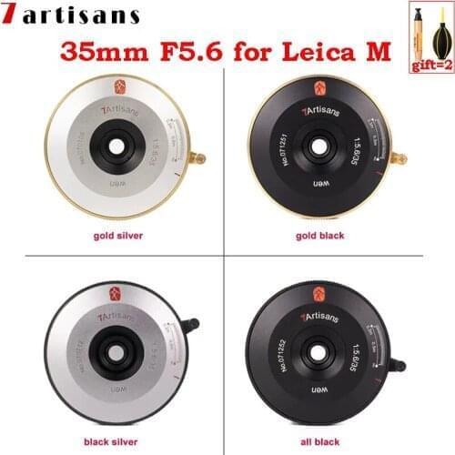7artisans 35mm F5.6 Full Frame Lens for Leica M Mount Light Weight Large Aperture MF Manual Focus Camera M10R M9 M10 7 artisans