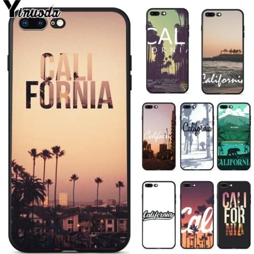Yinuoda California Travel Customer High Quality Phone Case for iPhone 8 7 6 6S Plus 5 5S SE XR X XS MAX Coque Shell