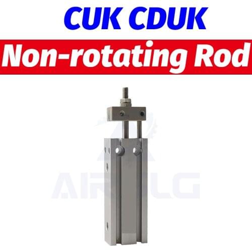 CDUK Free Mount Cylinder Non-rotating Rod Double Acting Built-in magnet bore 6 10 16 20 25 32mm Stroke 5-50mm CDUK6 CDUK10 16 20