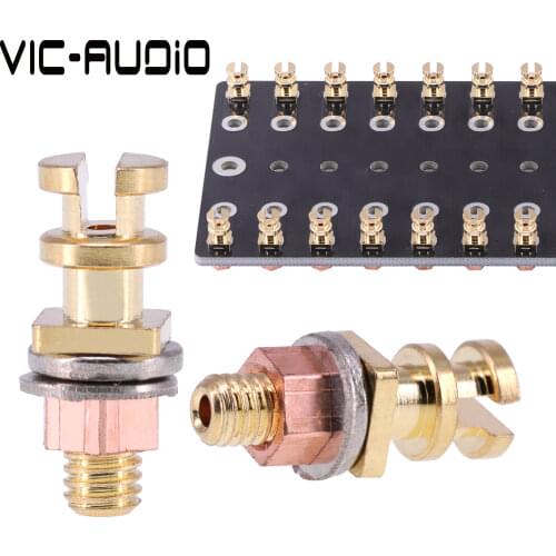 DIY Project Turret lug Strip Tag Board Turret Board Terminal Board Copper Plated Gold Turrets For Audio Tube Amplifier Kit DIY