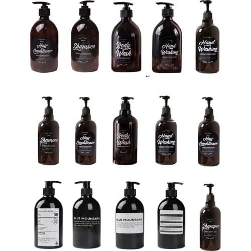 Bathroom Soap Dispenser Shampoo Press Bottle Body Wash Hair Conditioner Shampoo Liquid Shower Gel Soap Refillable Bottle