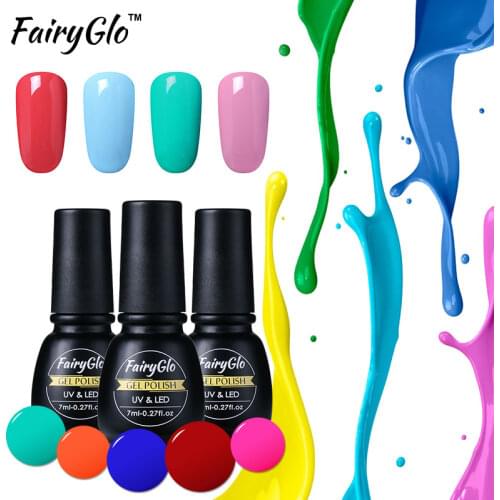 FairyGl 7ML Pure Color Gel Nail Polish UV LED Gel Polis Soak Off Paint Gellak Enamel Semi Permanent Lucky Lacquer Hybrid Varnish