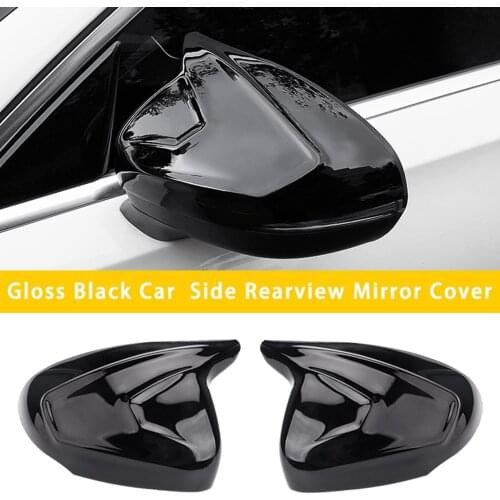 Gloss Black Car Horn Side Rearview Mirror Cover Shell for Mercedes-Benz A-Class W177 W118 A200L CLA 2019-2021